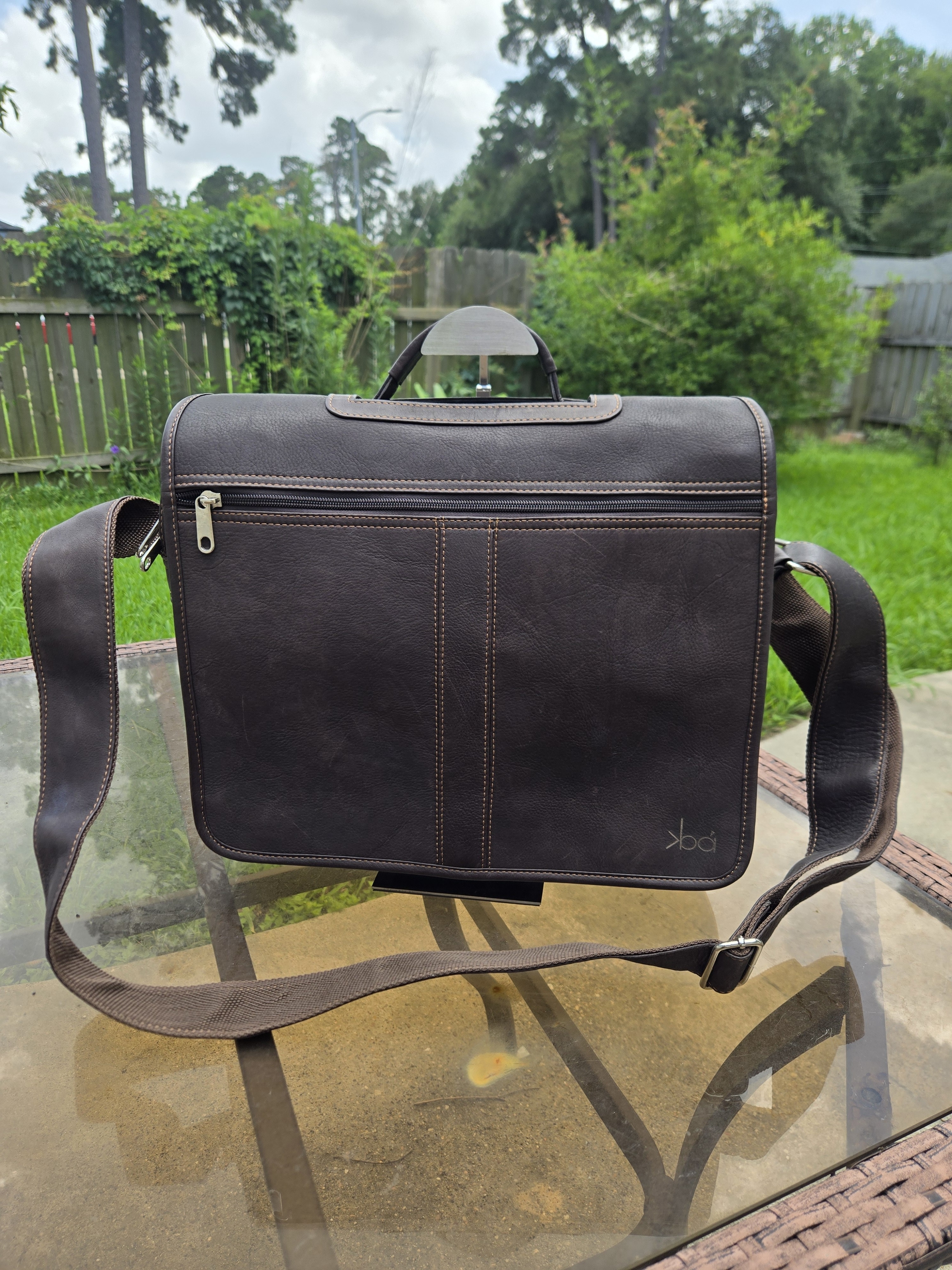 Men's Chocolate Leather Crossbody Bag